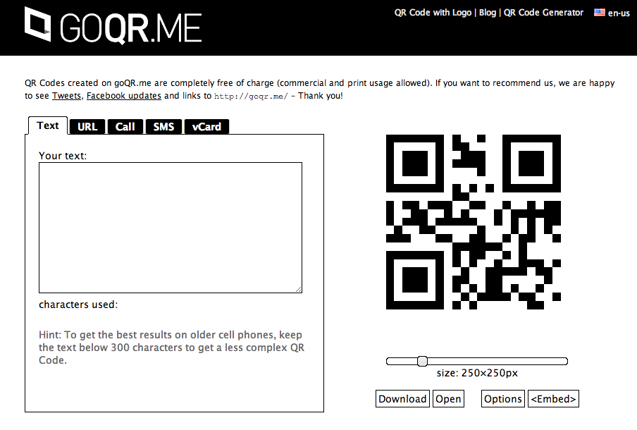 Free QR code generator and QR code online creator. Create QR codes ready to print.