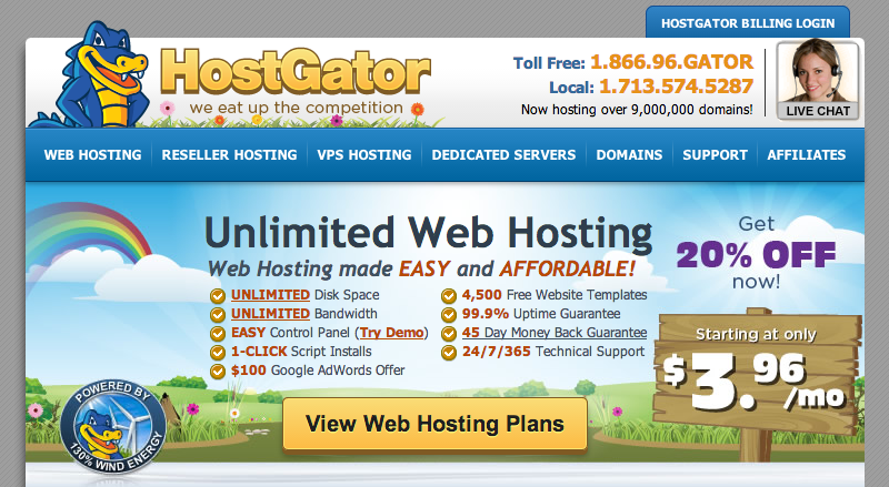 Unlimited Web Hosting by Hostgator!